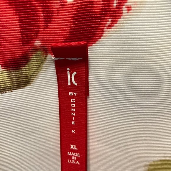 ic by Connie K Pink, Black, White & Green 3/4 Sleeve Floral Jacket Extra Large X - Picture 11 of 13